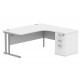 Core Corner Desk With Desk High Pedestal